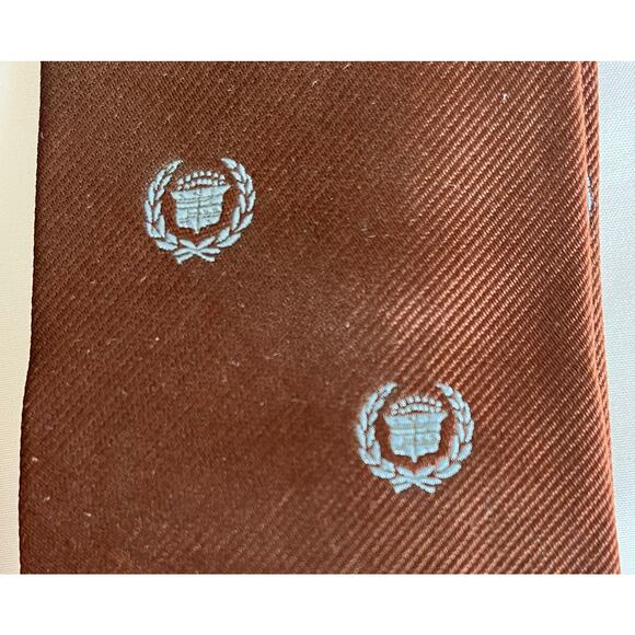 1980’s Vintage Cadillac Crest Embroidered 100% Silk Ties - Picture 3 of 5